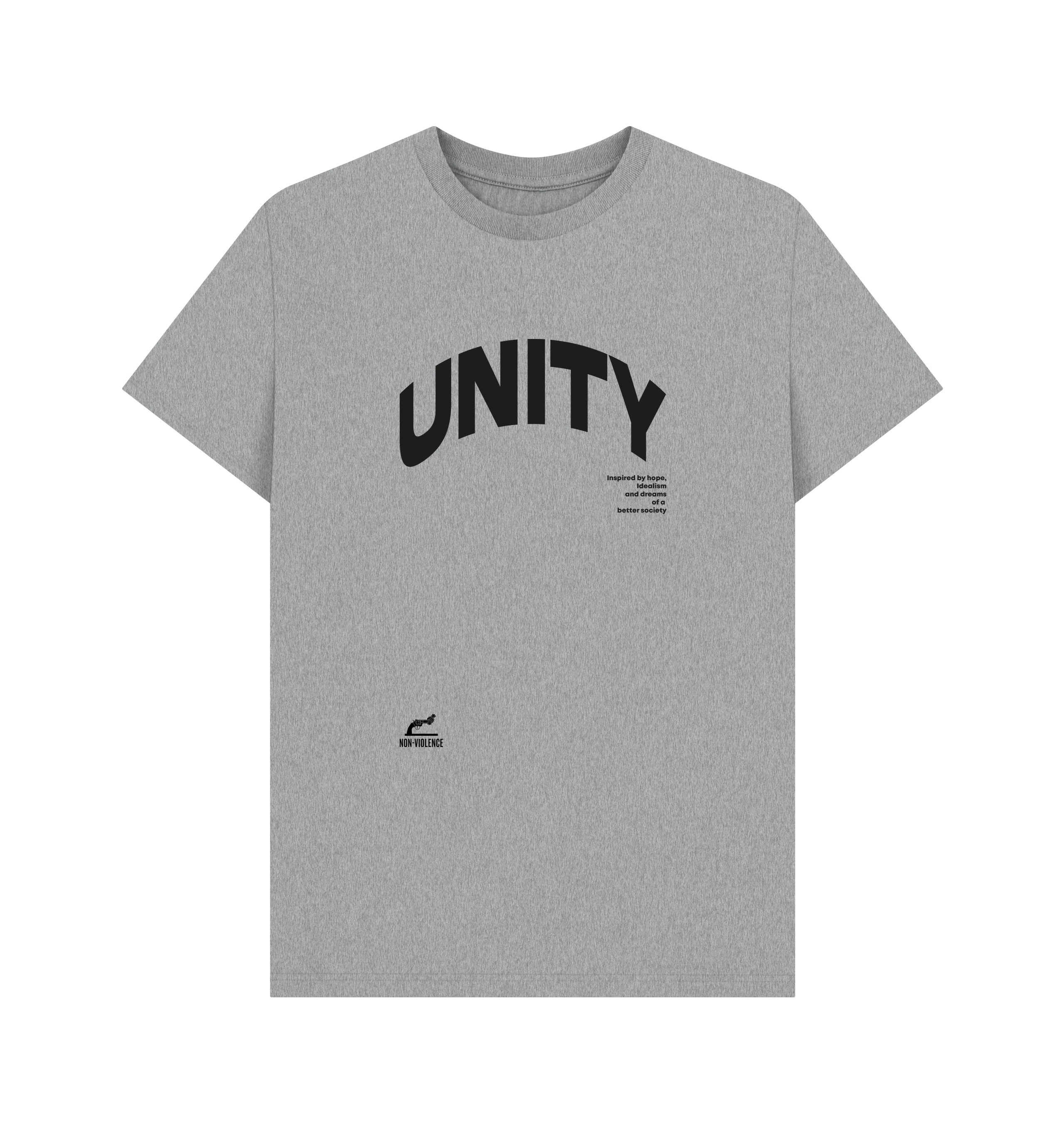 PREMIUM OFFICIAL Non Violence x Park London UNITY Grey T-Shirt - Picture 2 of 3