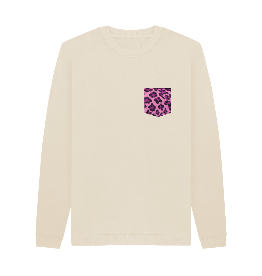 t shirt with leopard pocket