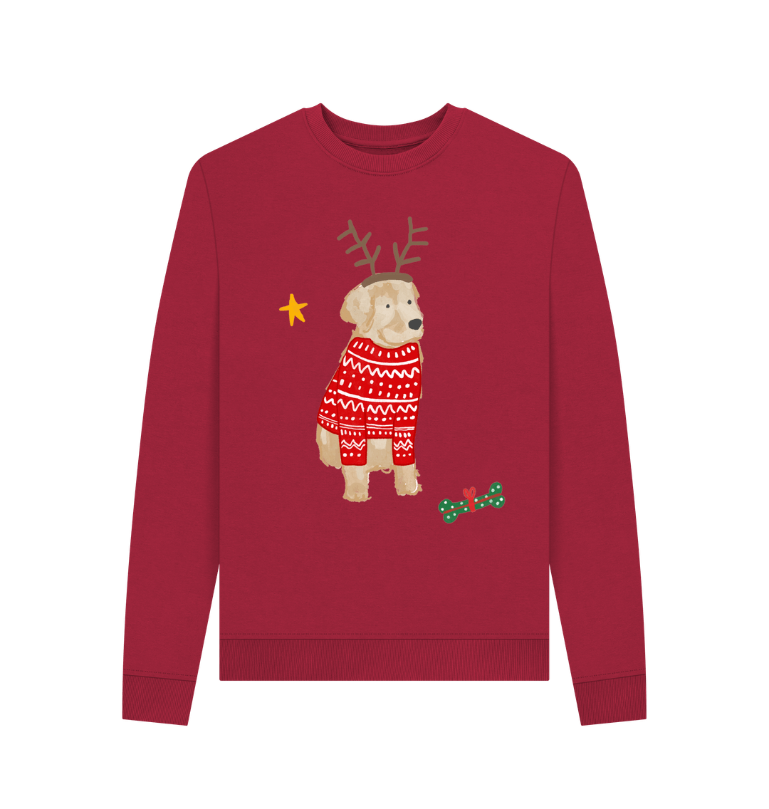 Ladies labrador christmas jumper best sale