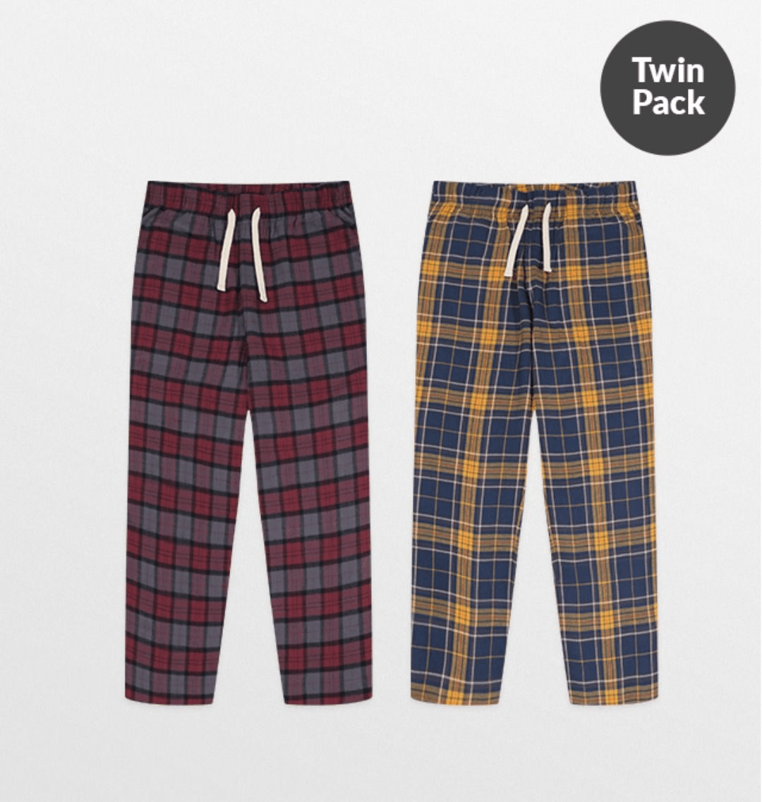 Men's Flannel Pyjamas Twin Pack