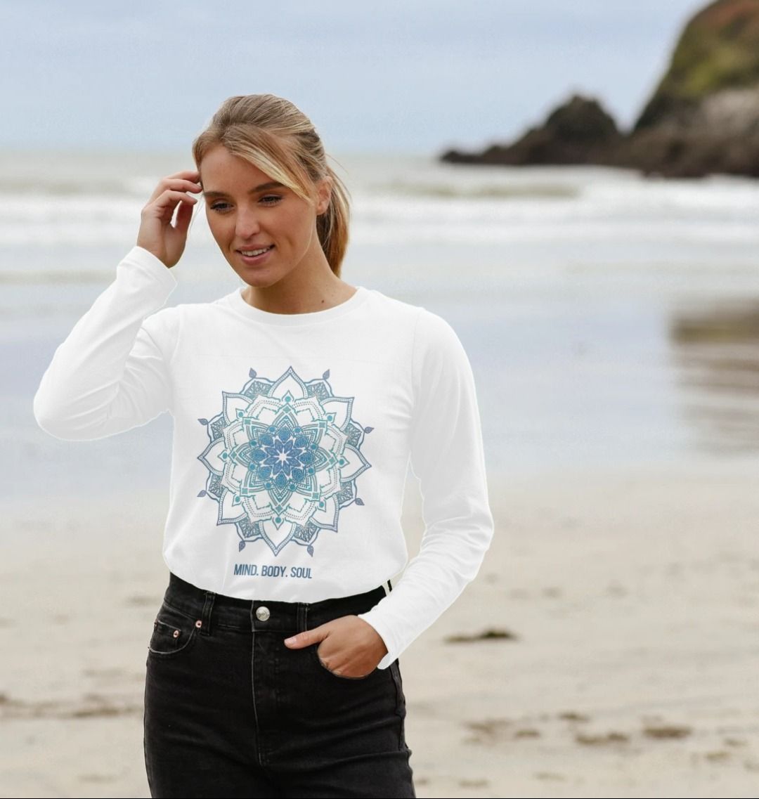 MIND SPIRIT BODY L/S TEE sea