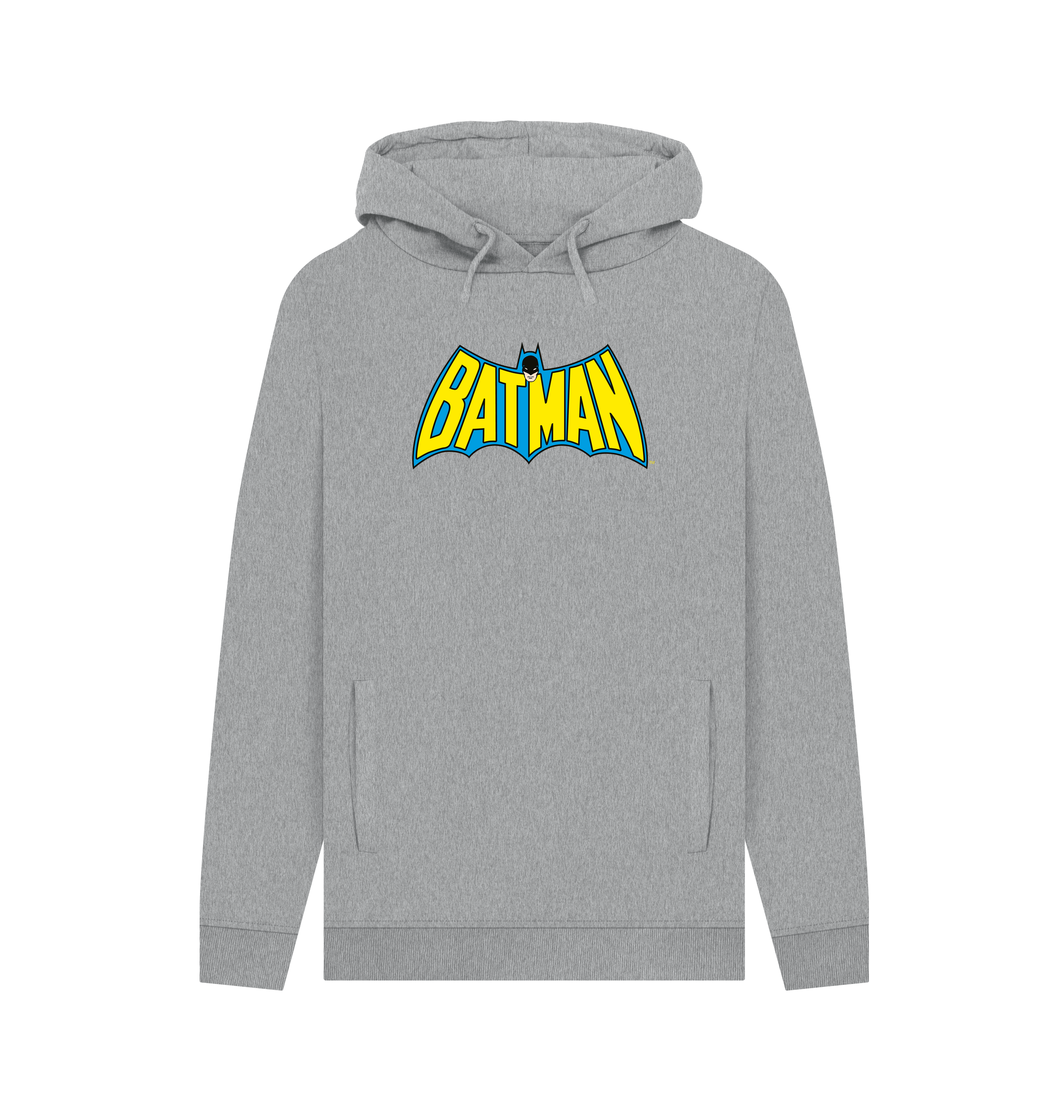 PREMIUM OFFICIAL Batman OG Logo Unisex Hoodie - Heather Grey - Picture 2 of 3