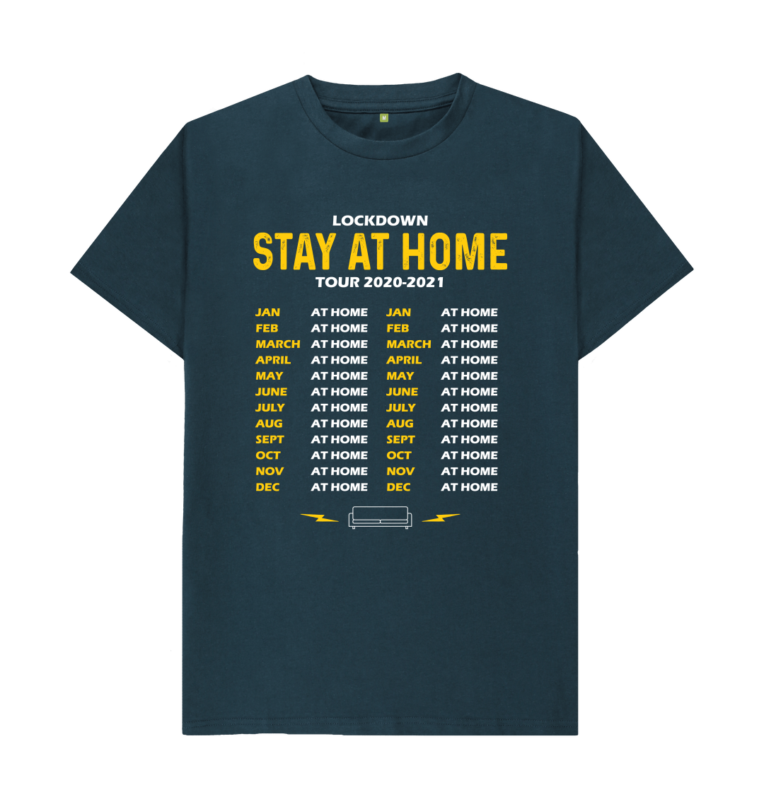 Denim Blue Stay At Home Tour Dates T-shirt