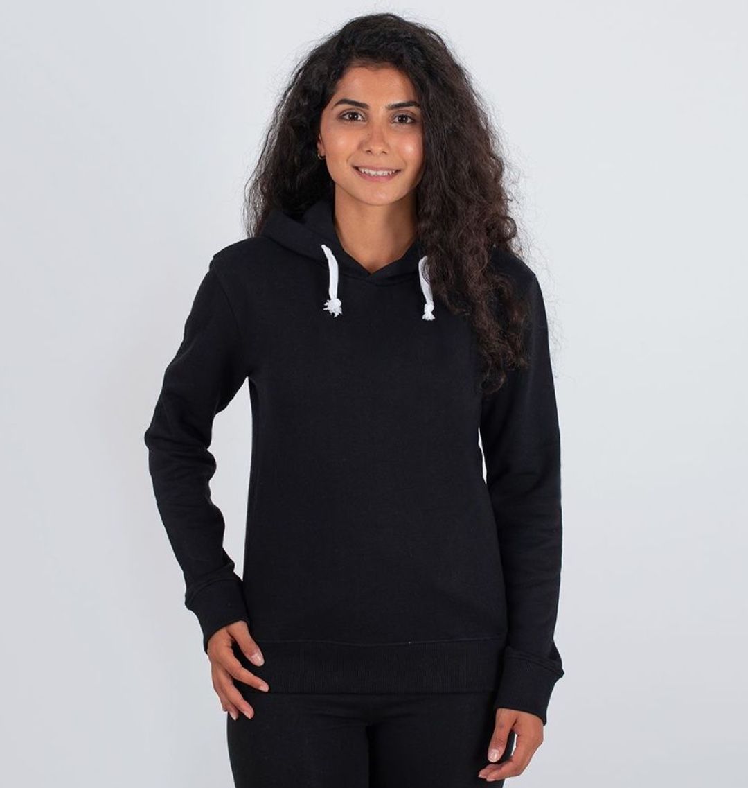 Plain black best sale hoodie women