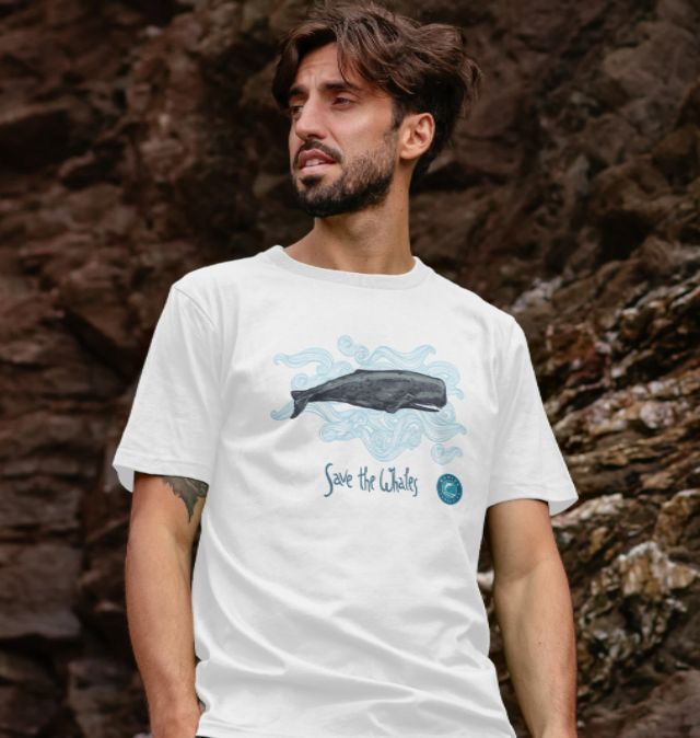 shirts with whales on the back