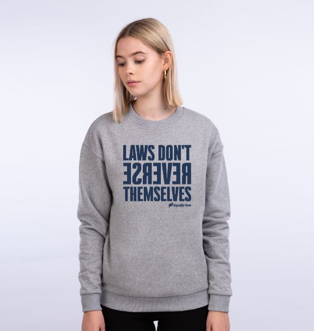 Laws Don t Reverse Themselves Blue Fitted Jumper