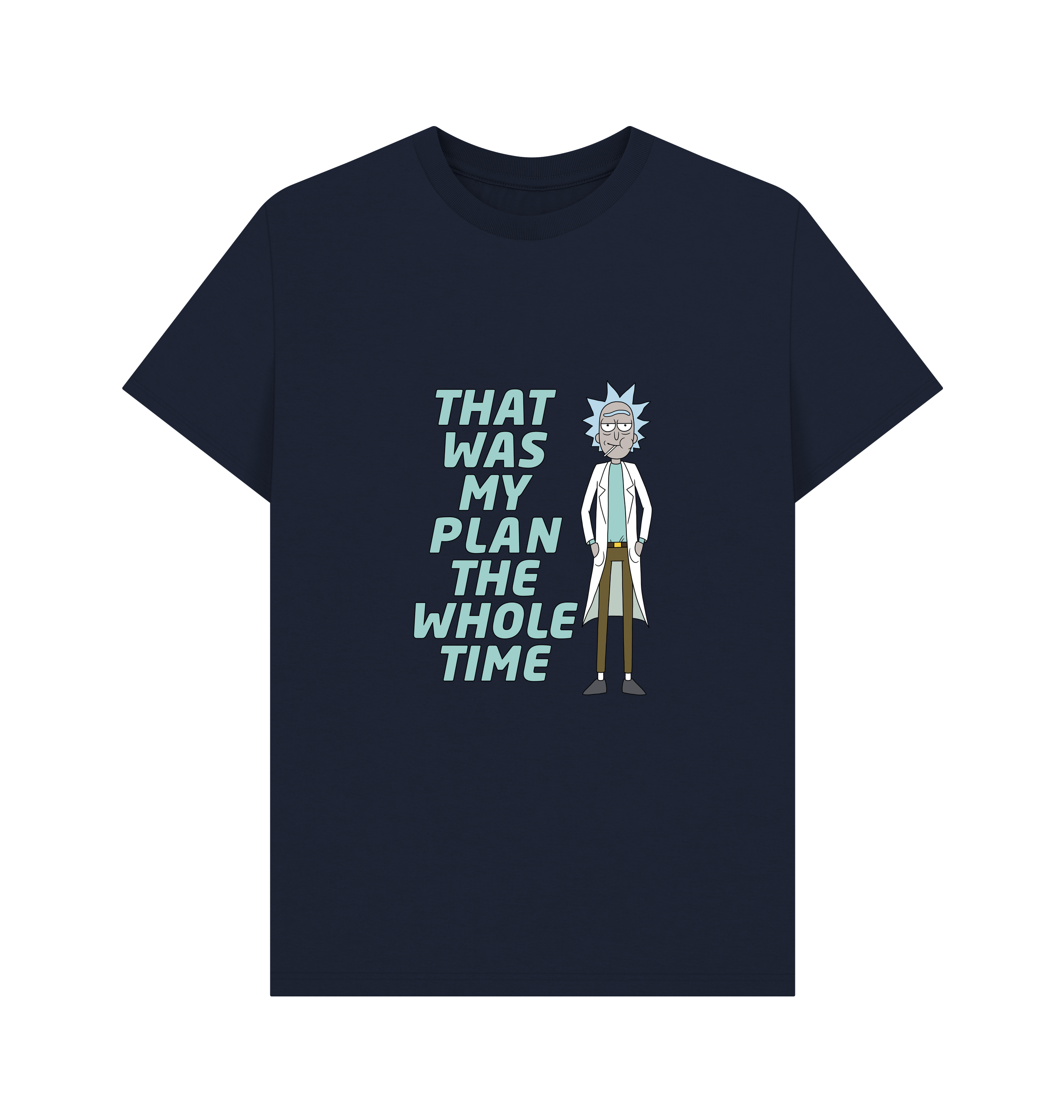 PREMIUM OFFICIAL Rick and Morty My Plan Unisex T-Shirt - Navy - Picture 2 of 3