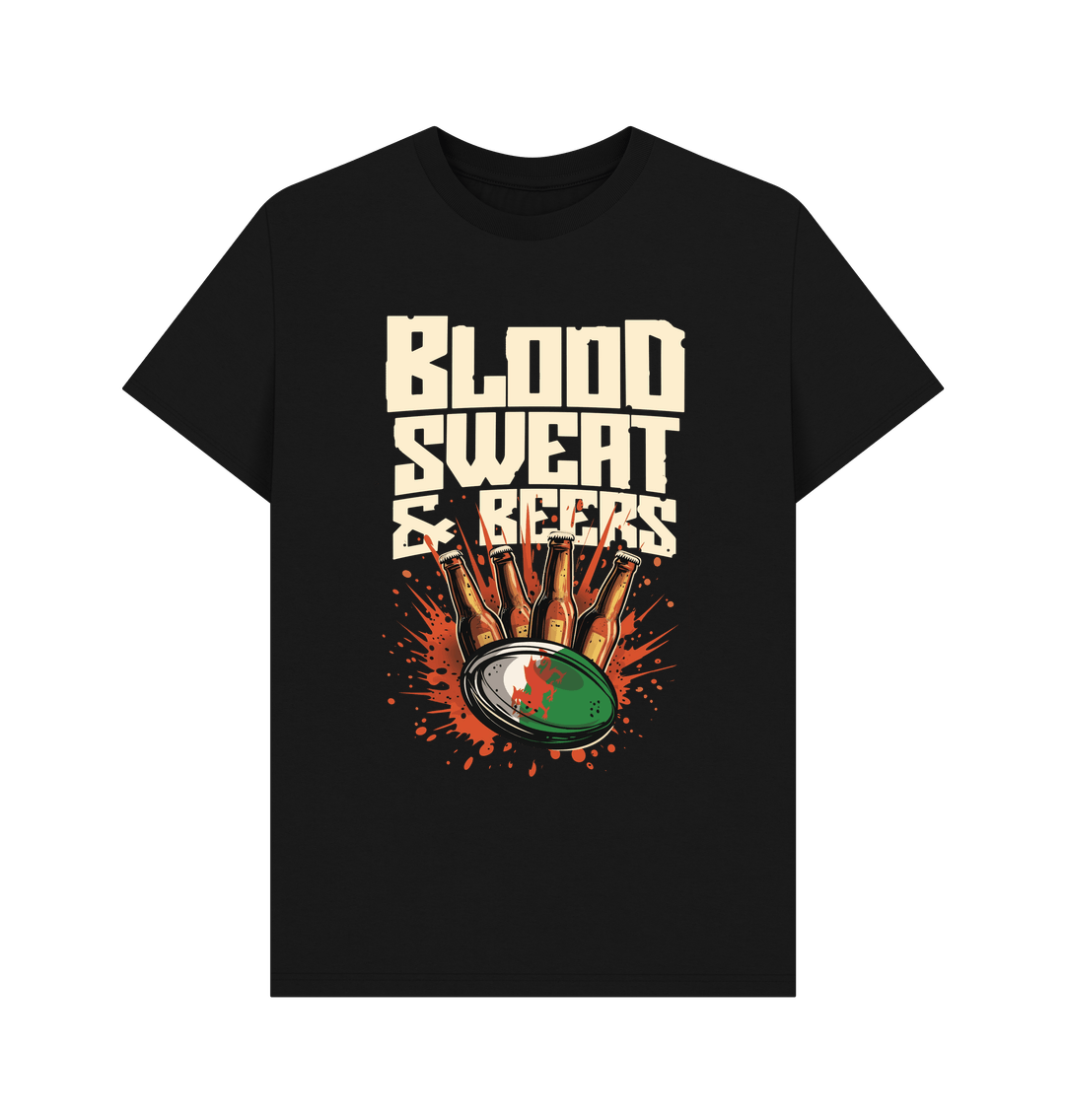 Blood Sweat Beers Shirt Wales Flag Rugby Six Nations