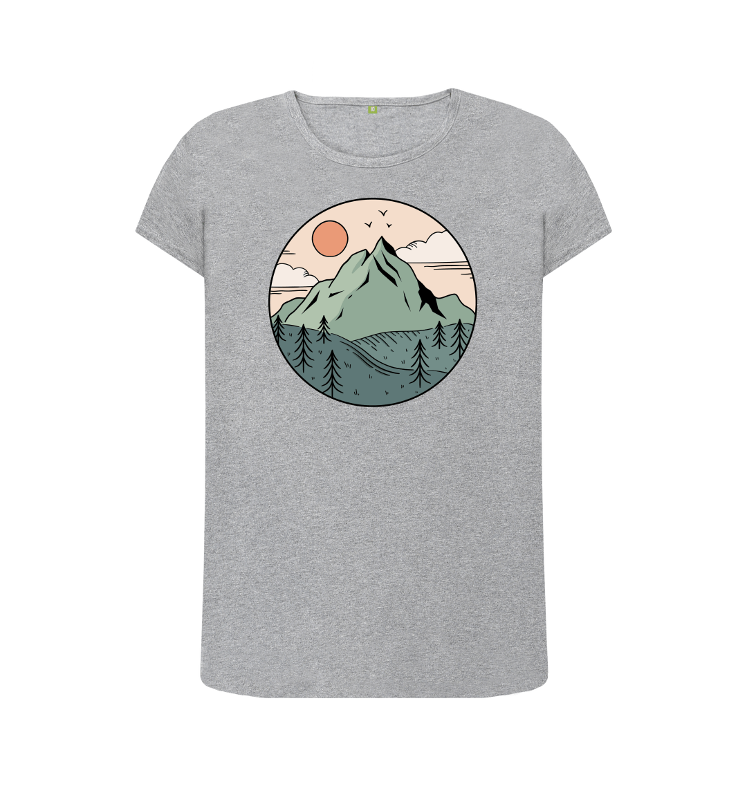 Mountain T-Shirt - Women's Crew Neck Nature T-Shirt