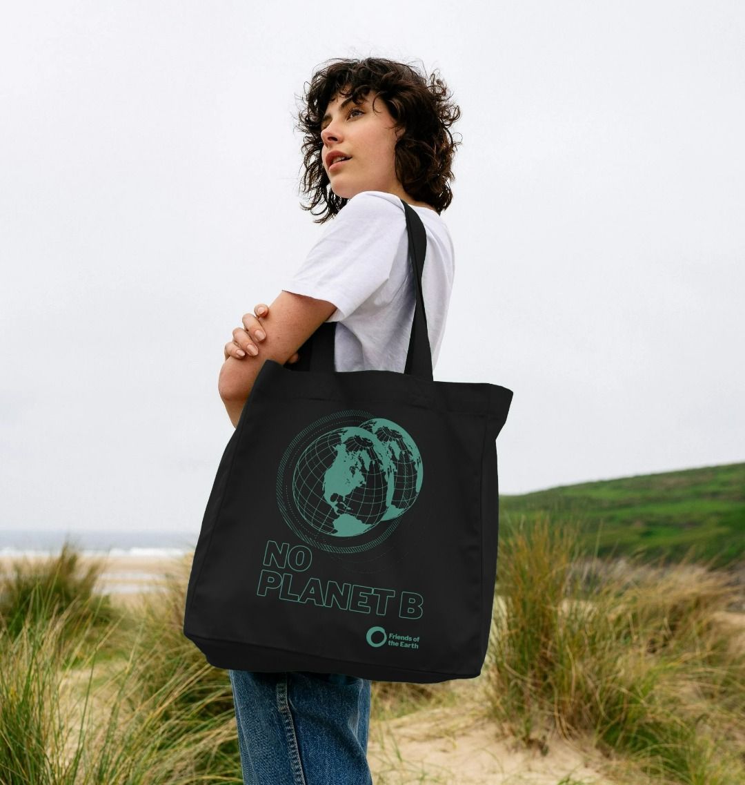 There is No Planet B Large Tote Bag