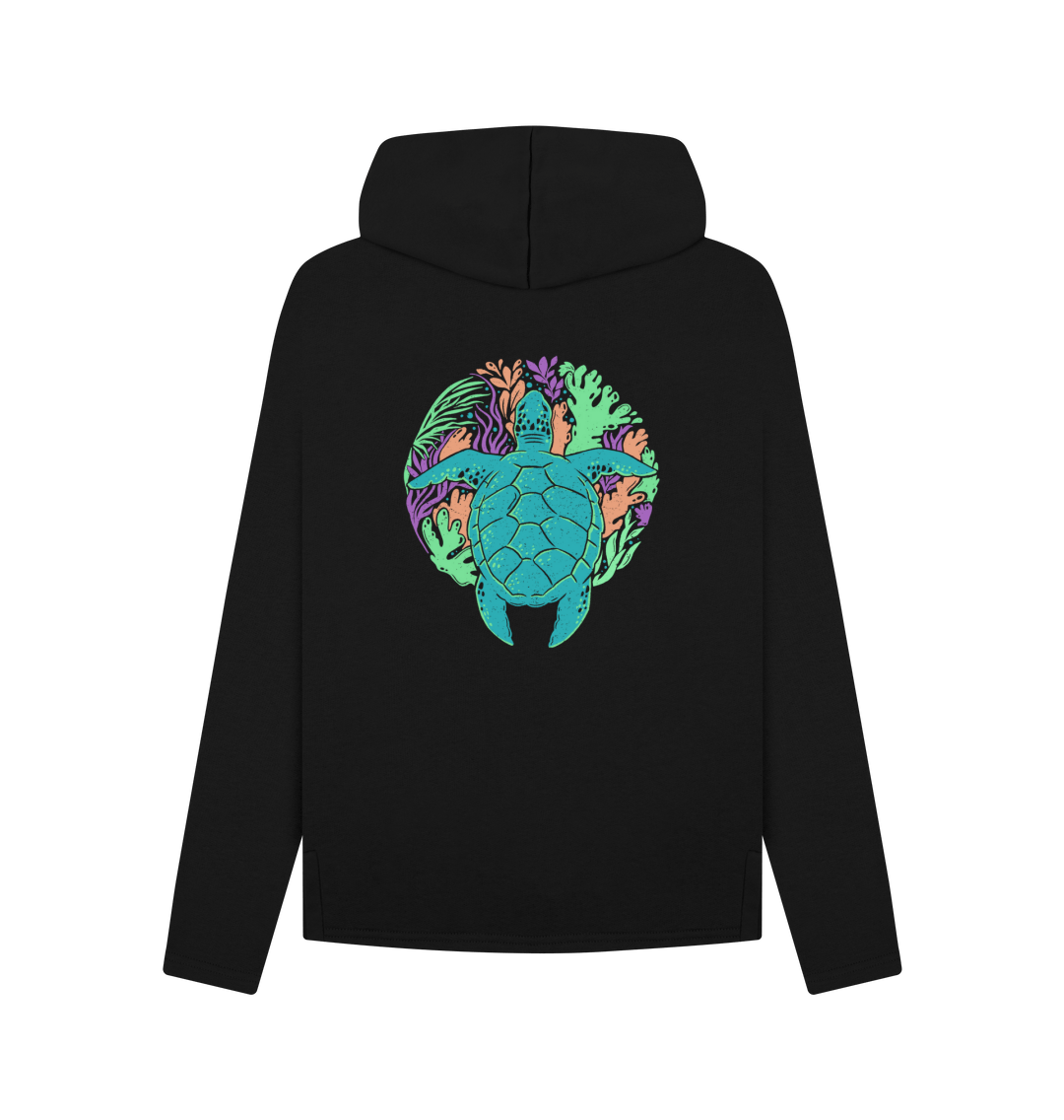 Women's Turtle Back Print Relaxed Fit Hoodie