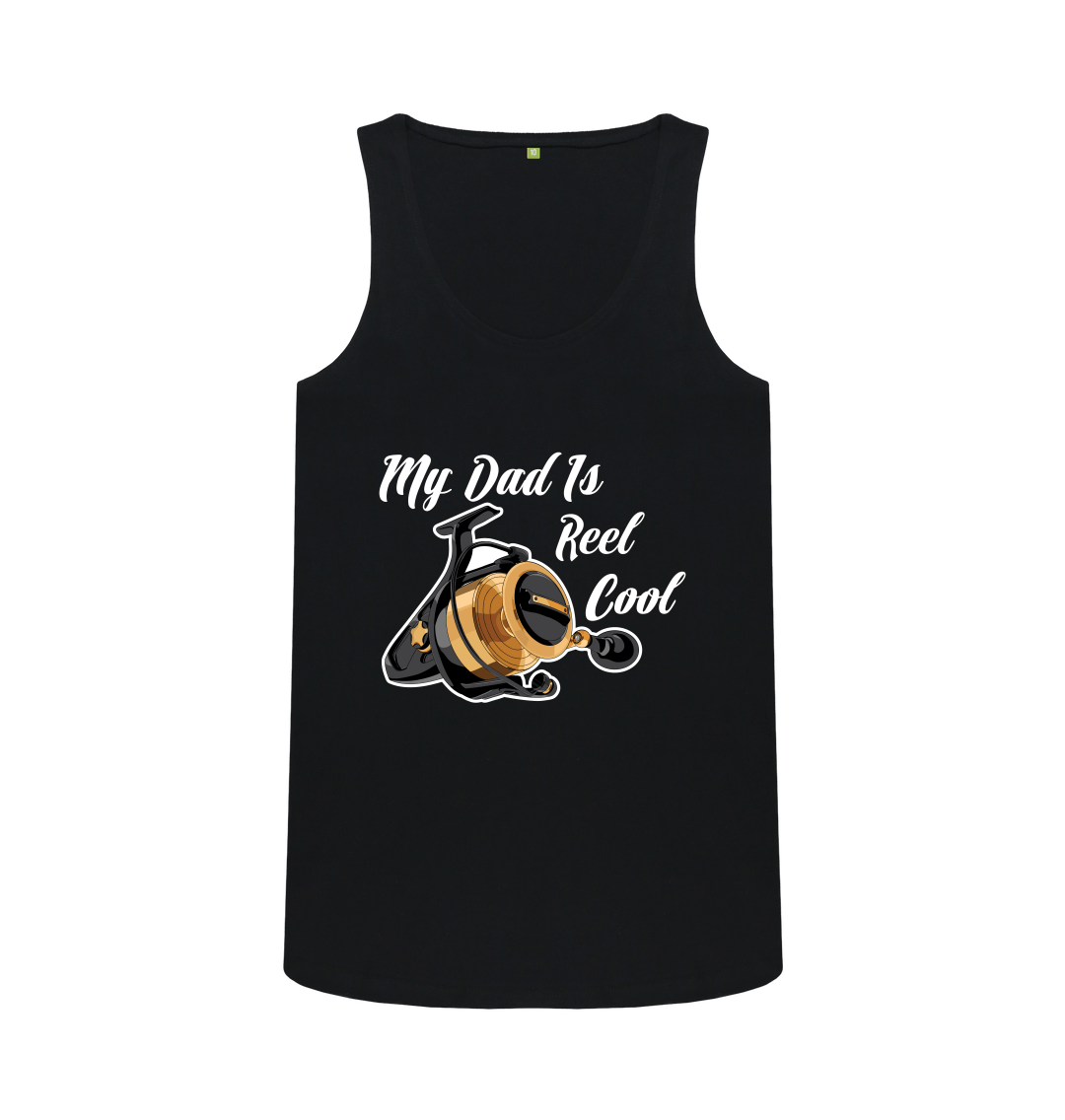 Father's Day Fishing Ladies Vest My Dad Is Reel Cool Pun