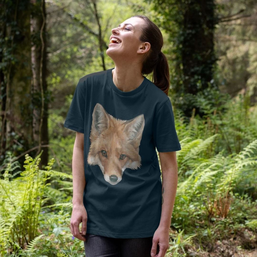 Cool Cute Orange Fox Geometric Pattern Graphic Gift Shirt Cool Cute Orange Fox Geometric Pattern Graphic Gift Shirt