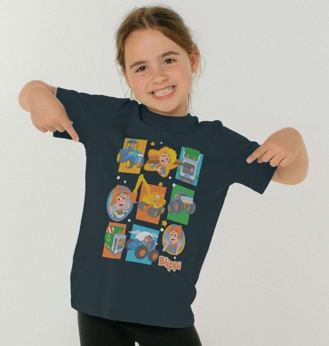 Maglietta Blippi Per Bambini - T-Shirt Cotone 100% Con Stampa Colorata - Unisex Ragazzi