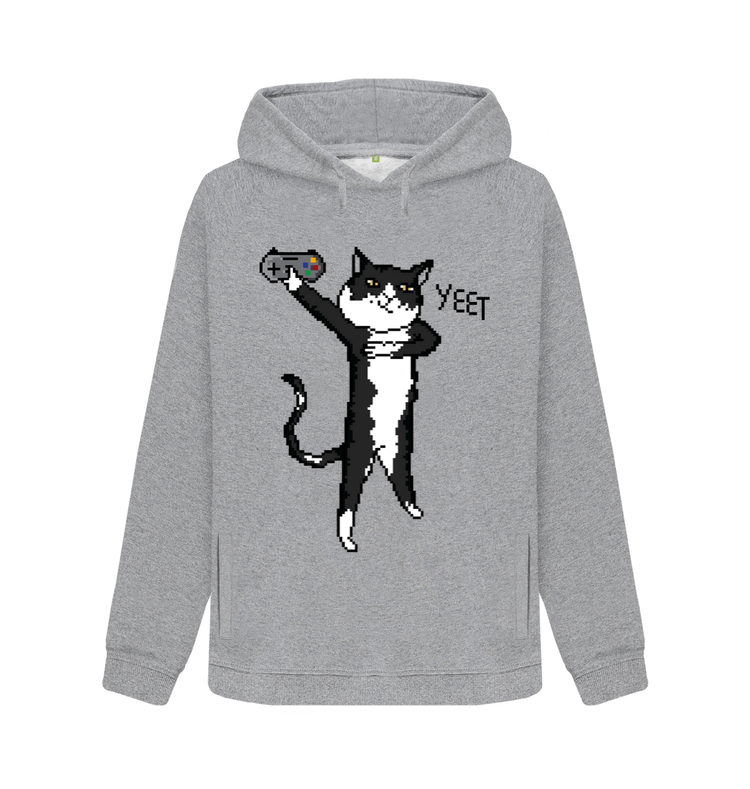 Black and white cat hoodie best sale