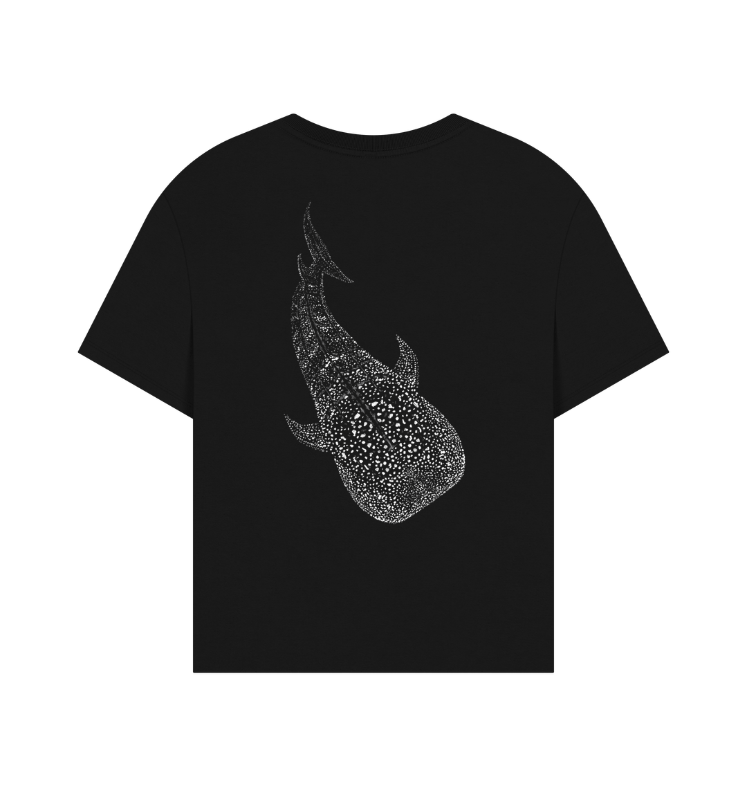 【2plan】Whale printing pigment short sleeve Whale Shark Whale Mother and Pup, Original Linocut Art Print