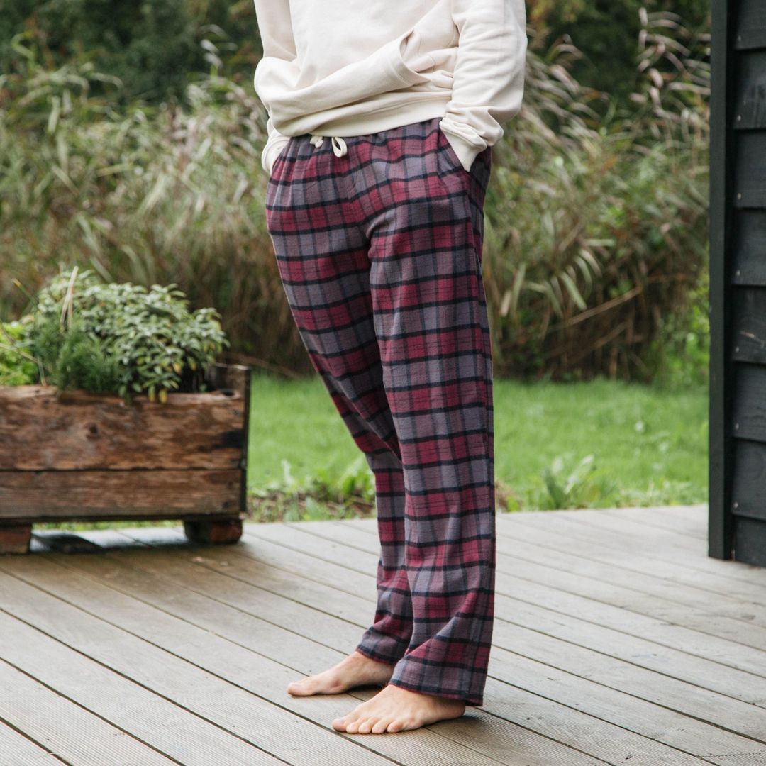 Men's Green Checked Flannel Pyjamas
