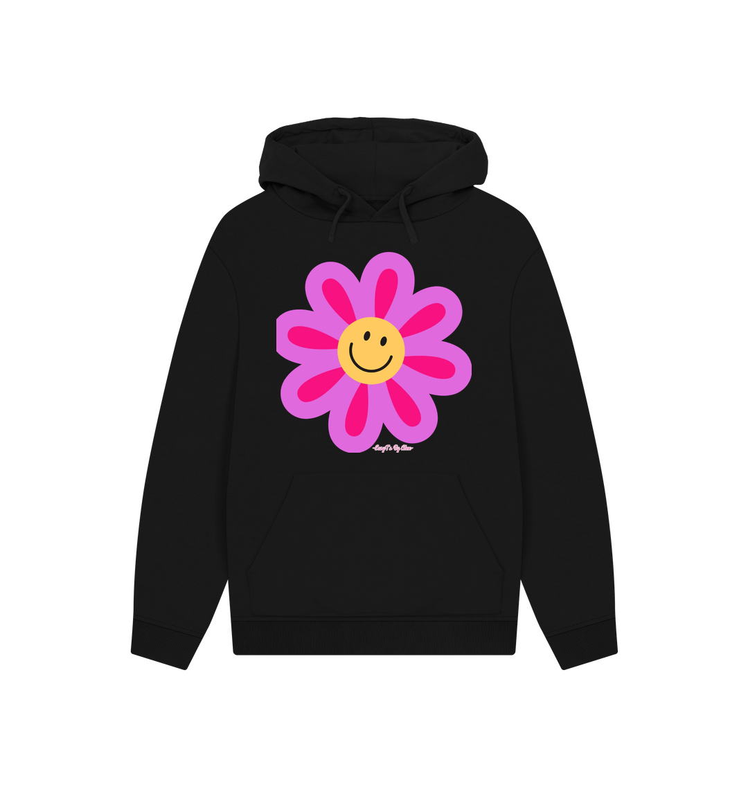 Smiley Flower Relaxed Fit Unisex Hoodie