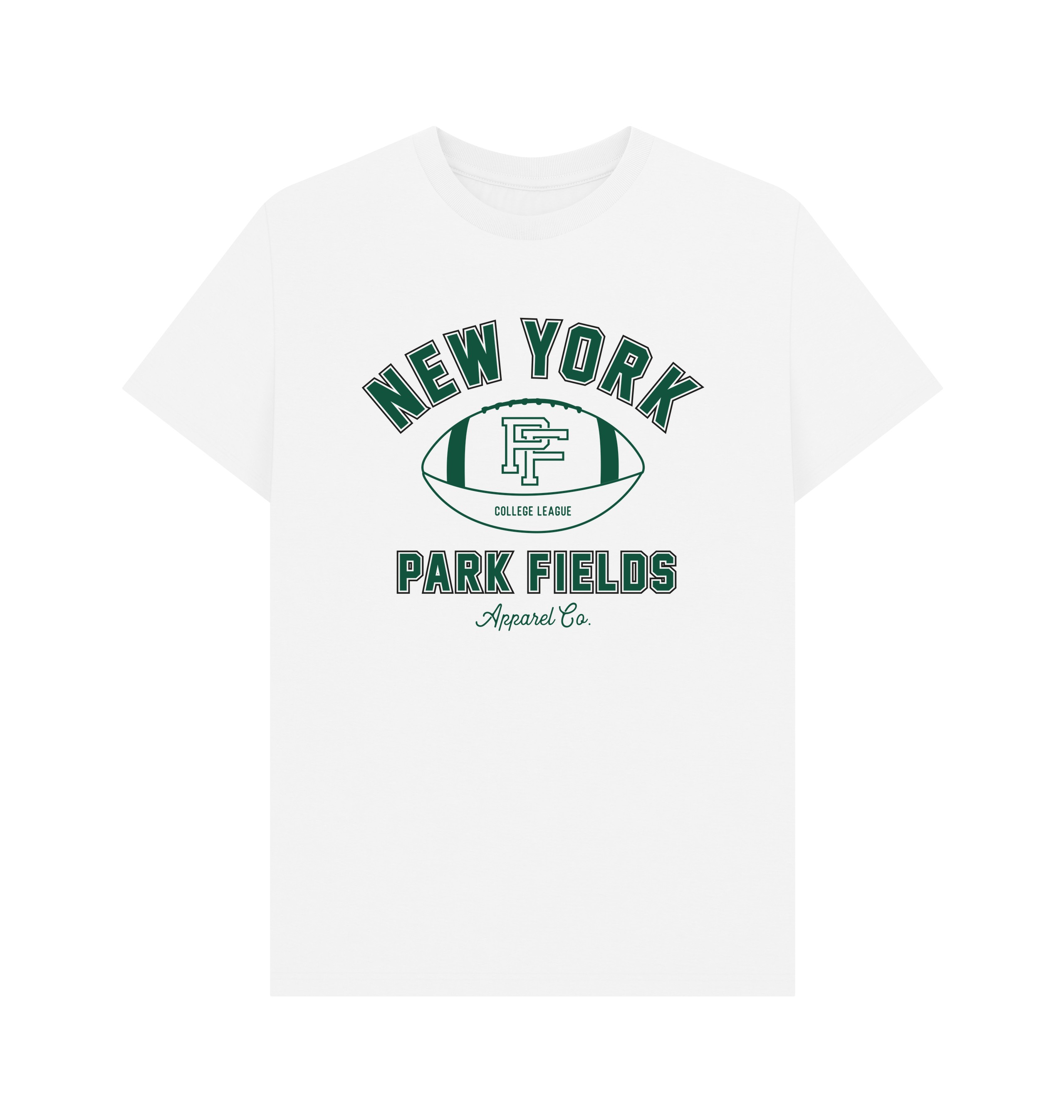 PREMIUM OFFICIAL Park Fields NY Football White T-Shirt - Picture 2 of 3