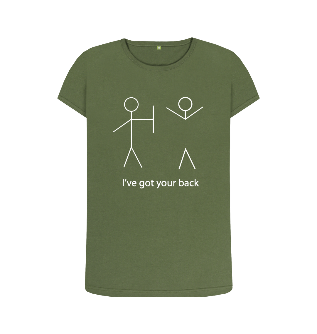 I ve Got Your Back Stickman Womens T Shirt