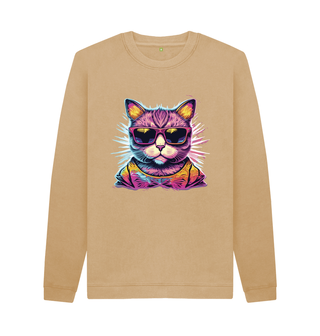 Psychedelic Cat with Sunglasses Jumper