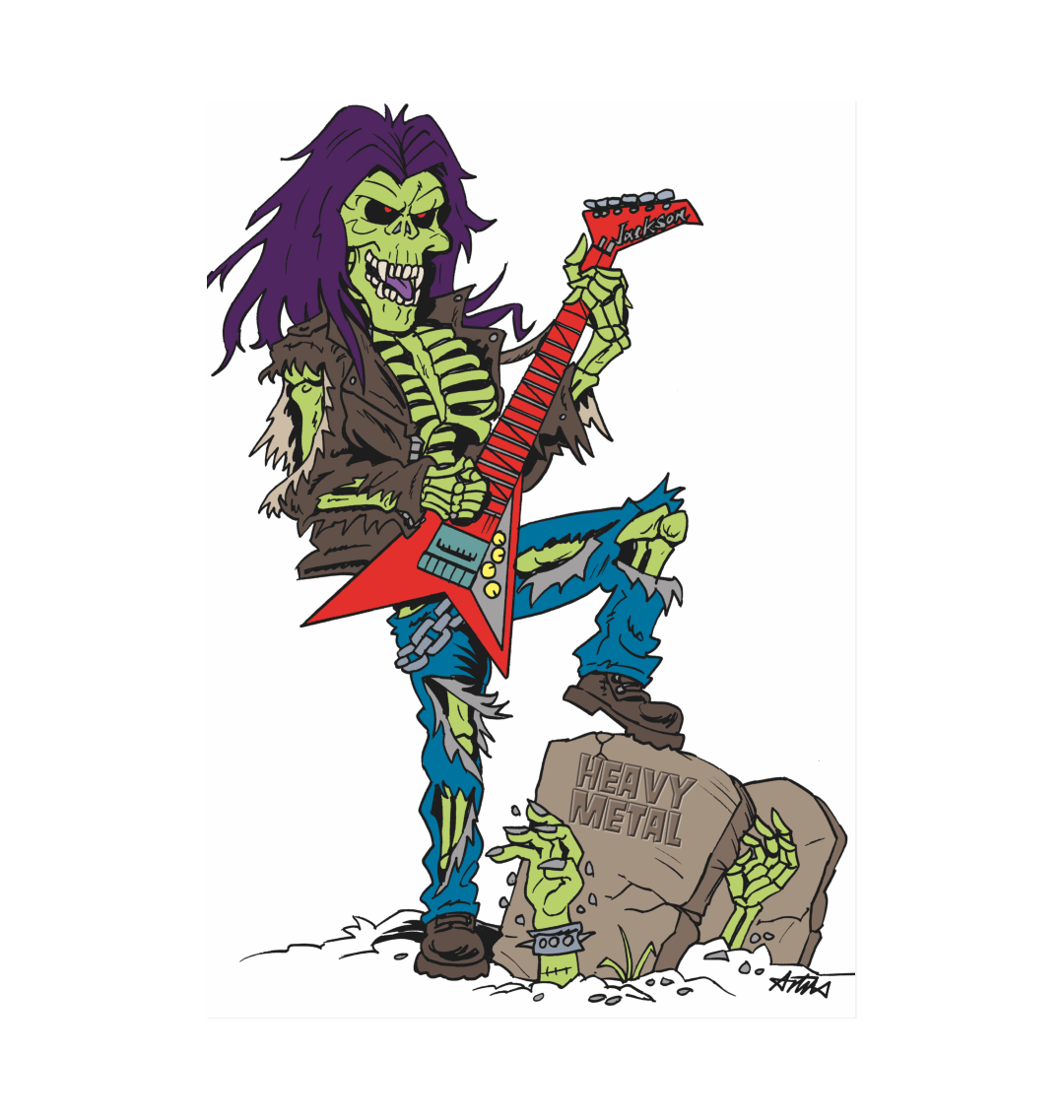 Heavy Metal Zombie Print