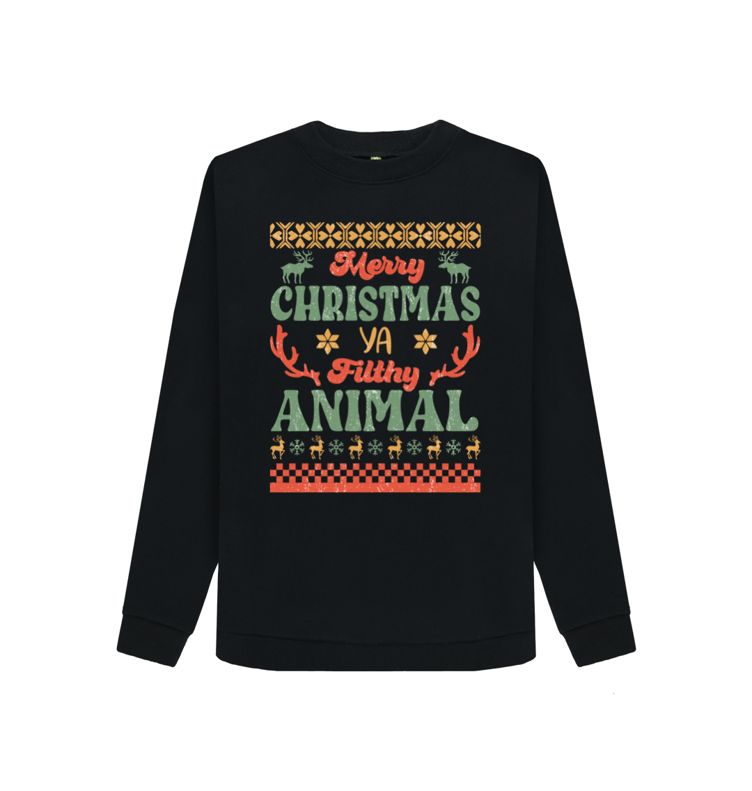 Merry christmas ya filthy animal sweater women's sale