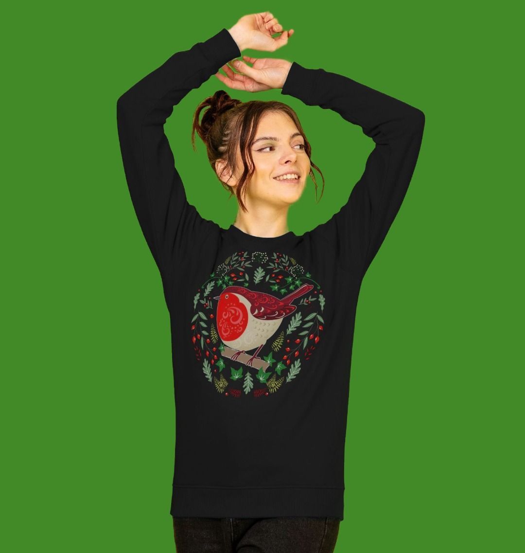 Ladies robin clearance christmas jumper