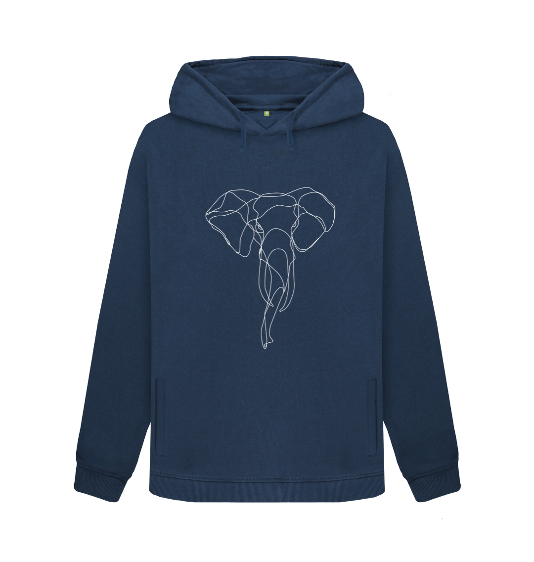 Women's Exquisite Elephant Hoodie - White