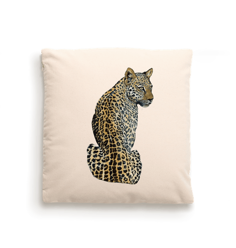Margo The Leopard Organic Cotton Cushion Cover