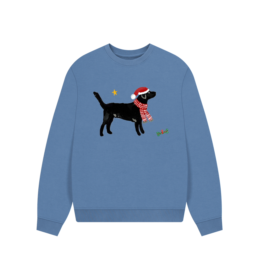 Laura Fisher x Guide Dogs Black Labrador Women s Oversized Christmas Jumper