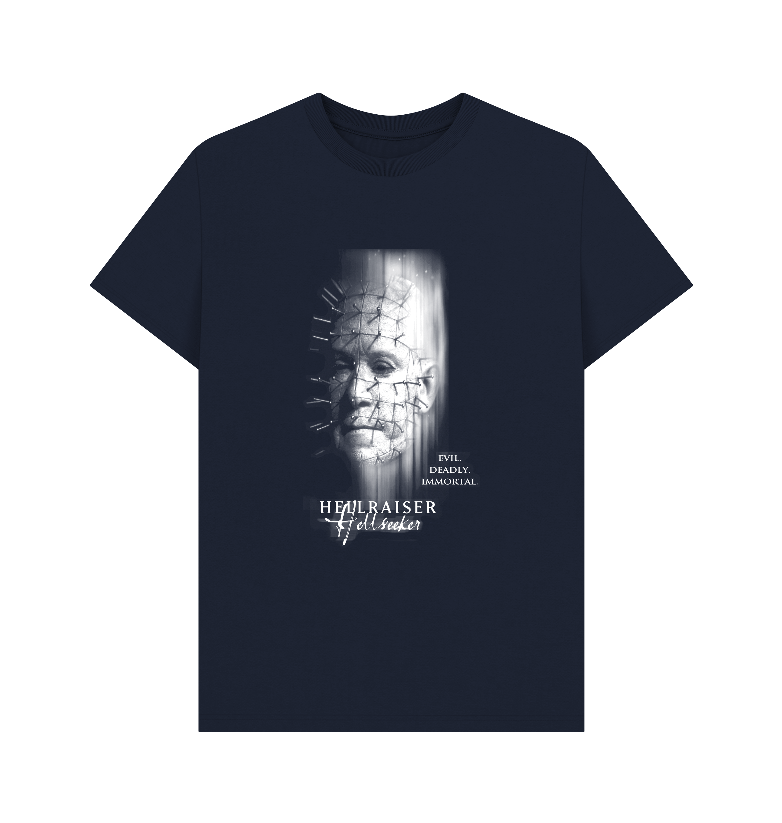 PREMIUM OFFICIAL Hellraiser Seeker Navy T-Shirt - Picture 2 of 3