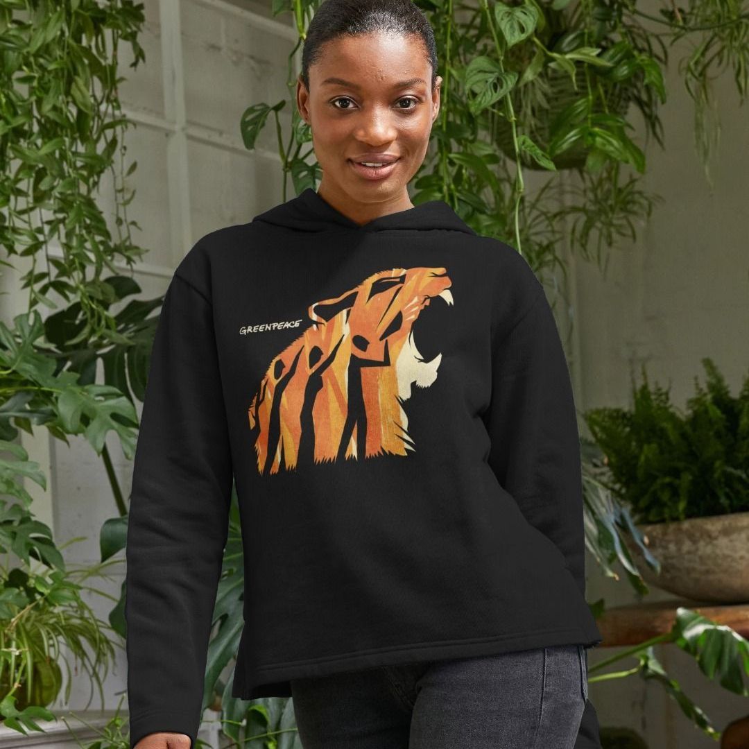 Power To The People Tiger Women's Relaxed Fit Hoodie