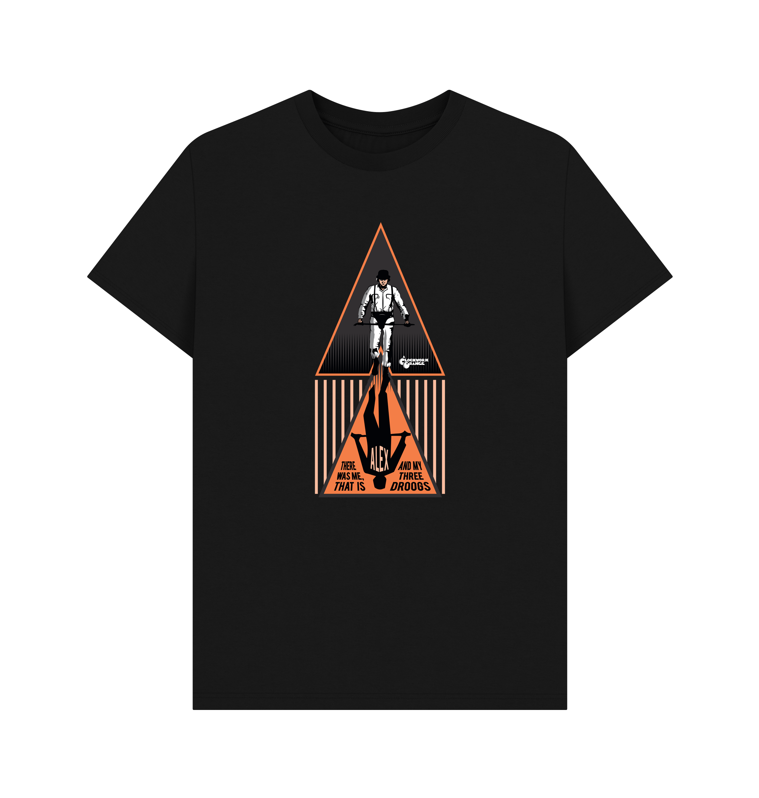 PREMIUM OFFICIAL Official A Clockwork Orange Three Droogs Graphic Black T-Shirt - Picture 2 of 3