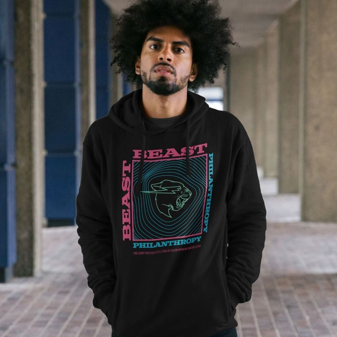 Purple mr beast hoodie Clearance