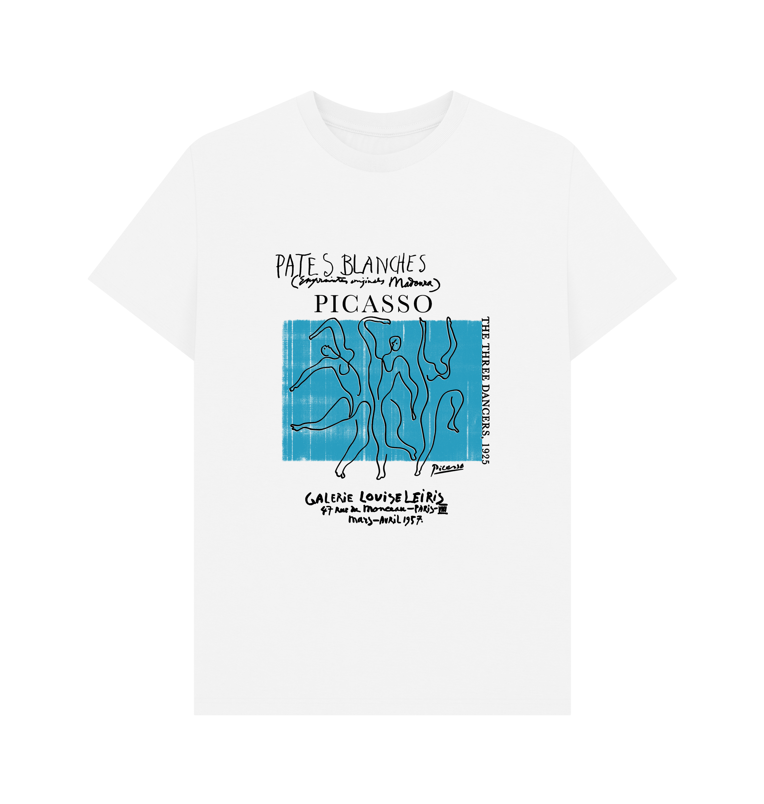 PREMIUM OFFIZIELLES APOH Picasso T-Shirt "Die drei Tänzer" weiß - Bild 2 von 3