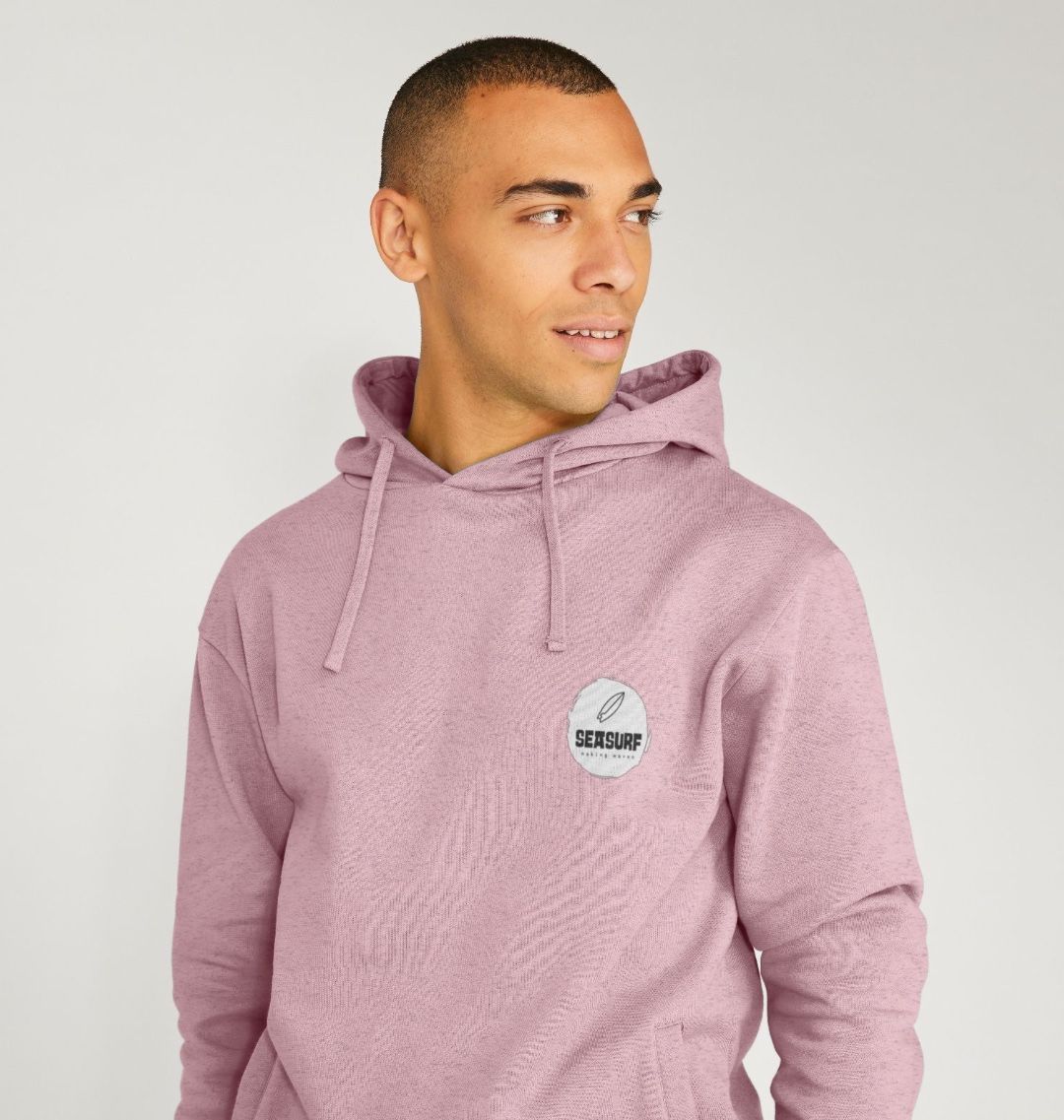 Small logo 50 percent recycled organic pullover cotton hoodie