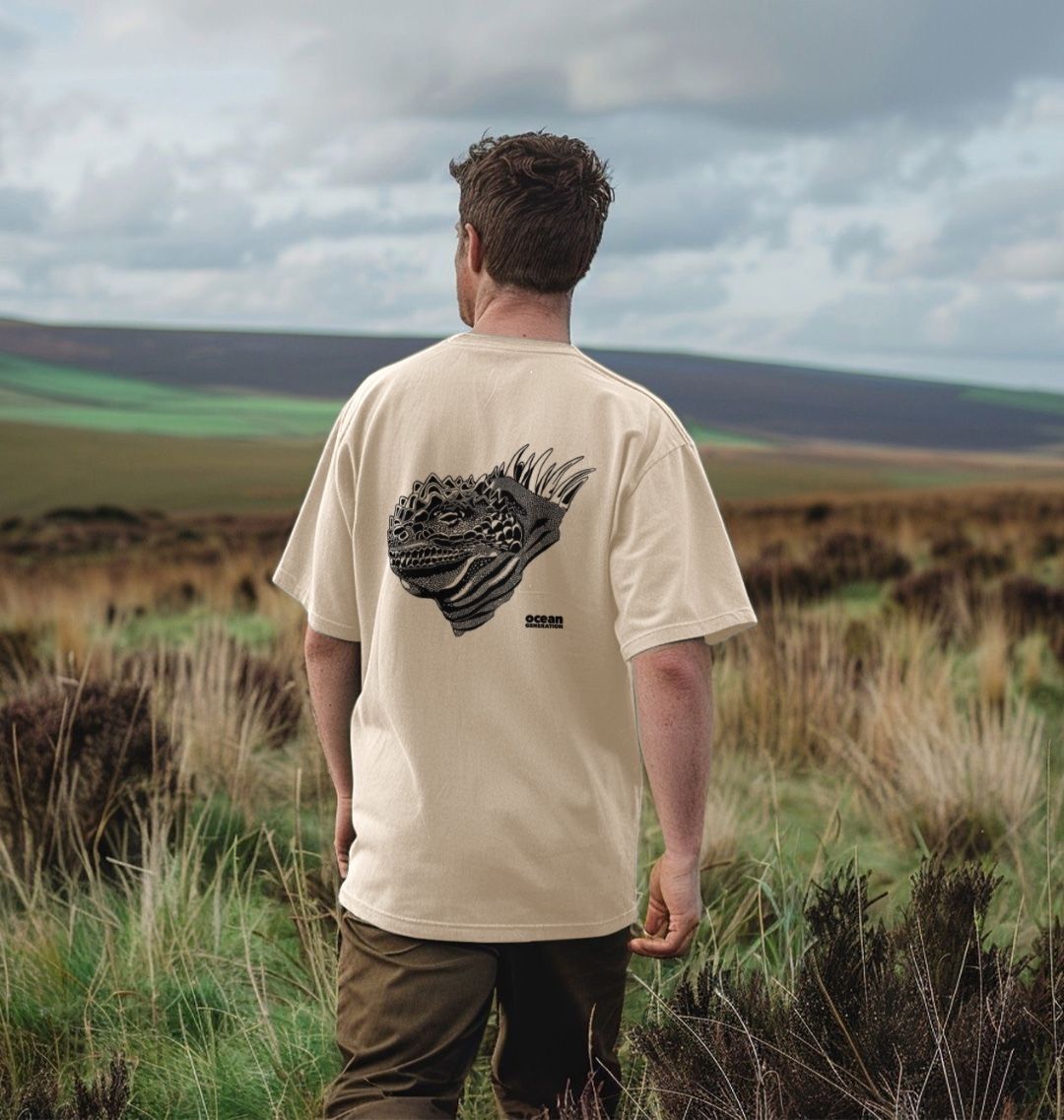 White iguana graphic tee cotton... /XL,,,