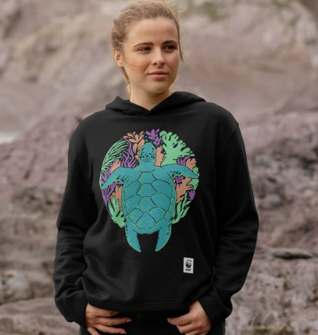 Green Sea Turtle Relaxed Fit Hoodie