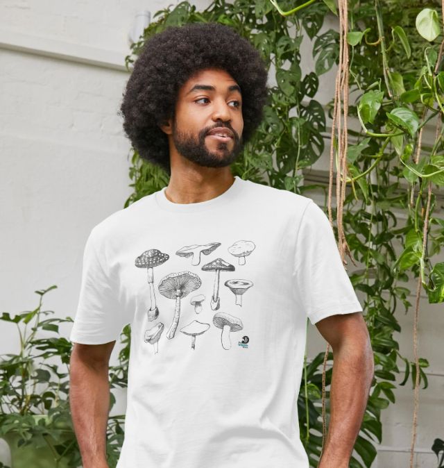 pull and bear mushroom printed t shirt