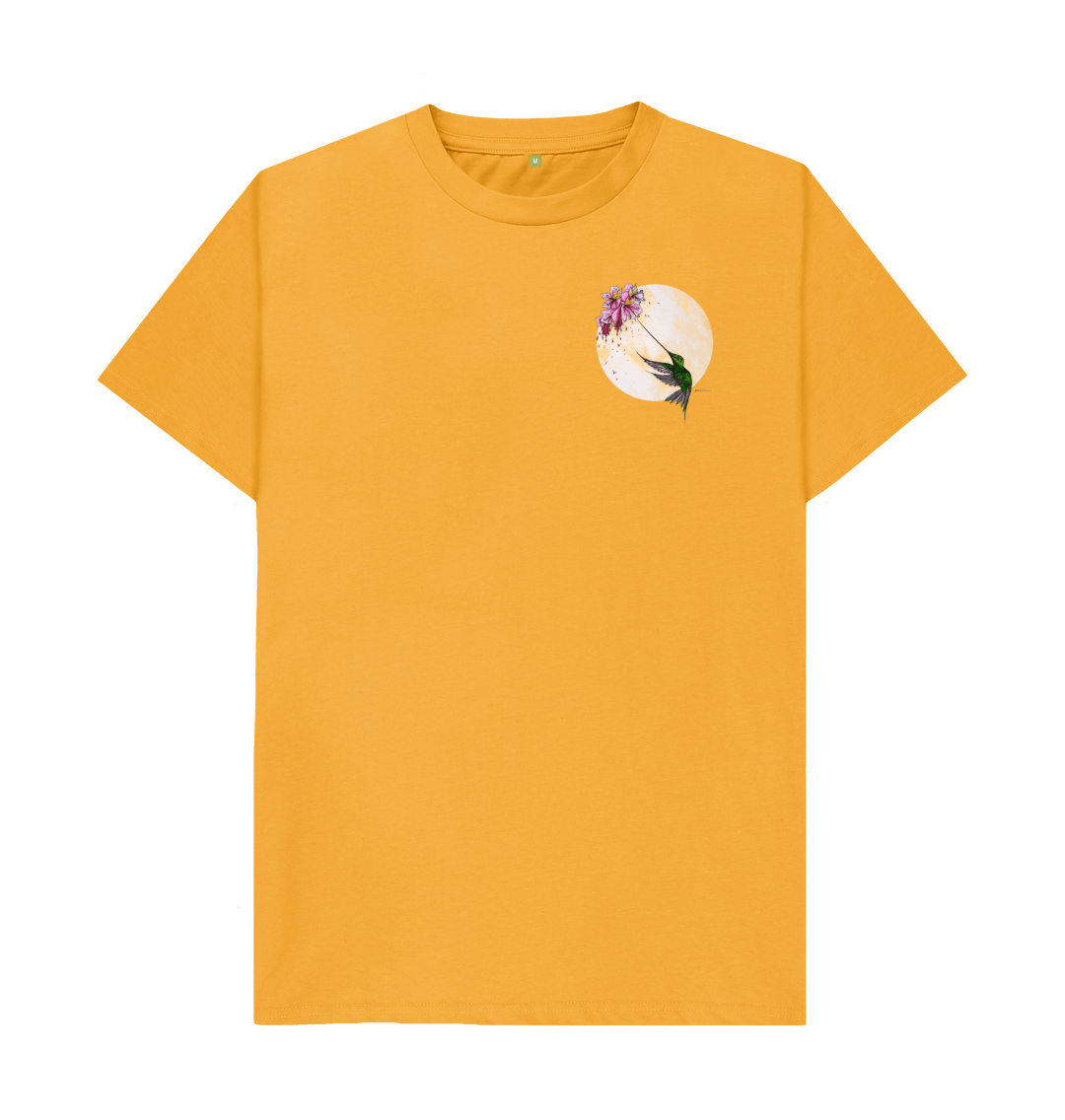 Hummingbird Flower In Pocket T-Shirt (Not Pocket Real)