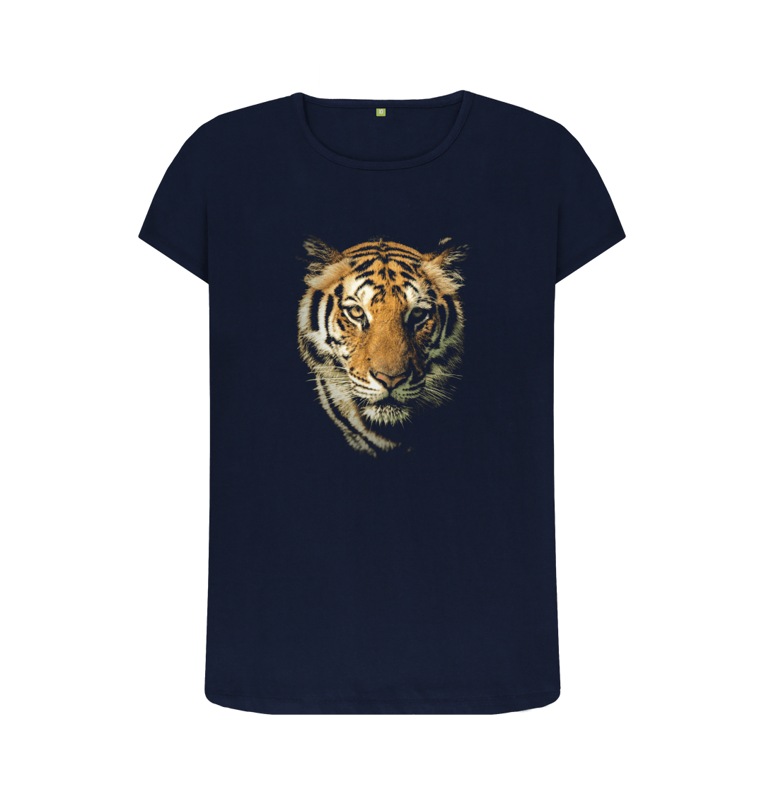 Tiger Face Womens T Shirt Majestic Big Cat Head