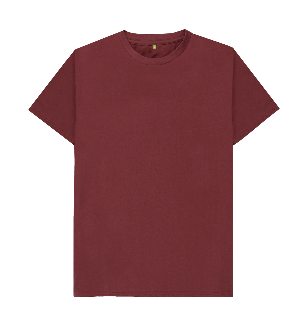 Red plain online t shirt