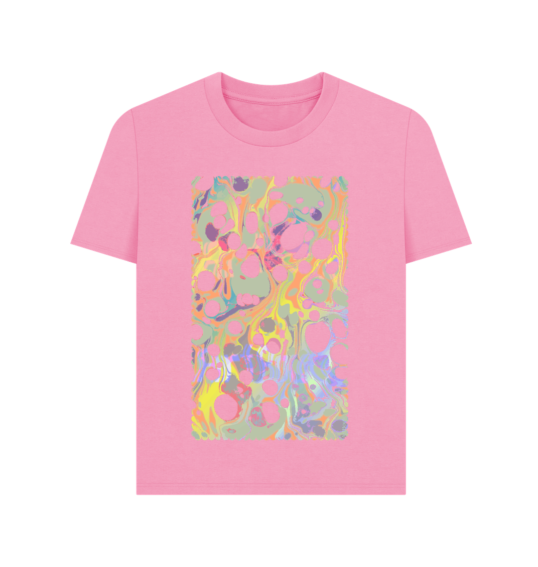 Marble Graphic Womens Organic Cotton T-Shirt