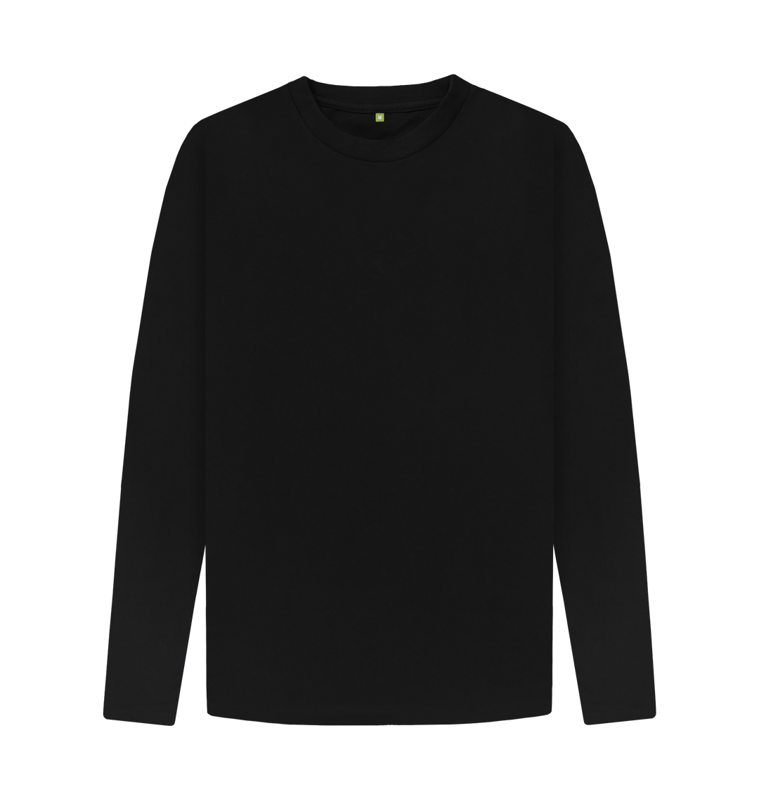 Long sleeve black on sale t shirt png