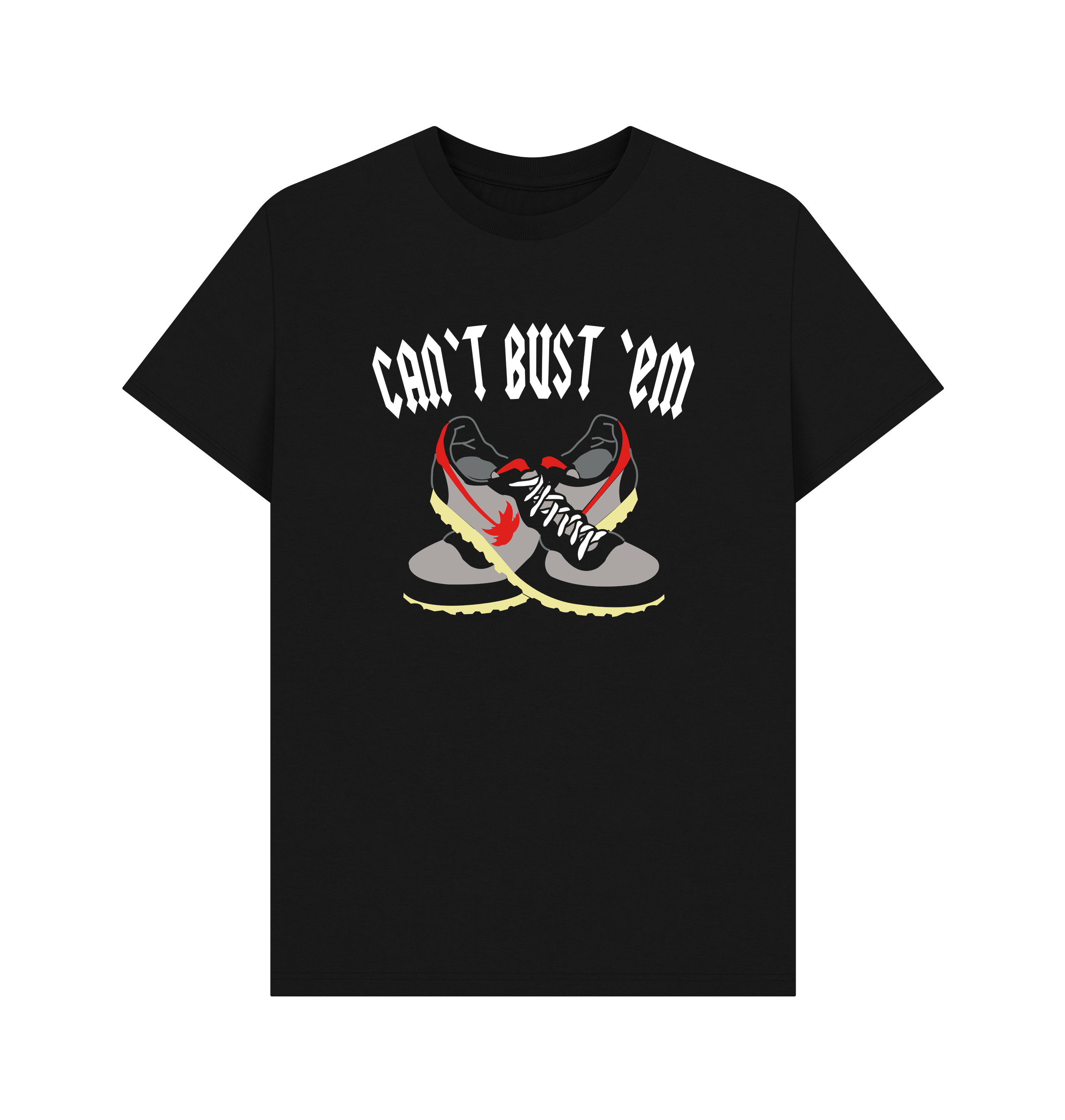 PREMIUM OFFICIAL Trainer Spotter Can't Trust 'Em Black T-Shirt - Picture 2 of 3