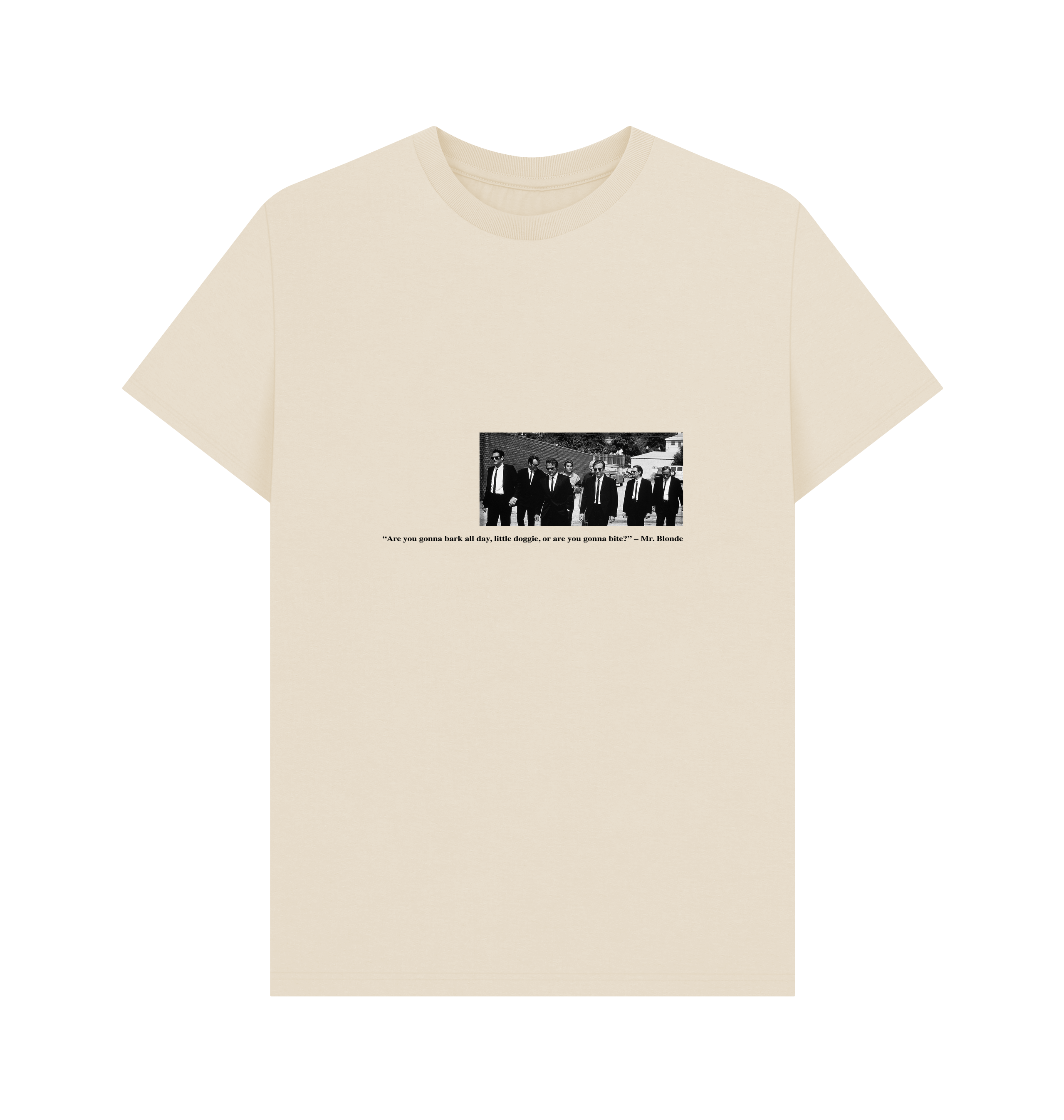 PREMIUM OFFICIAL Reservoir Dogs Mr Blonde Film Quote Cream T-Shirt - Picture 2 of 3