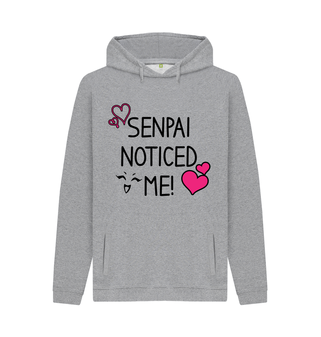 Cute Anime Slogan Hoodie Senpai Noticed Me Hearts
