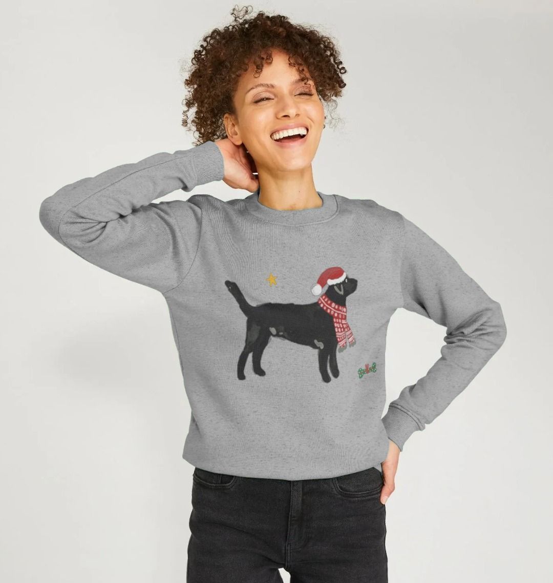 Black fashion labrador christmas jumper