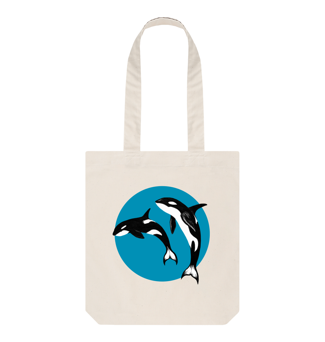 Fierce Killer Whale Vinyl Tote Bag